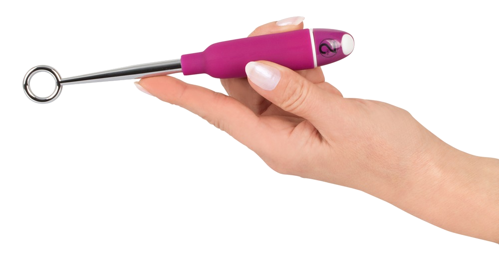 Auflegevibrator Clit Stimulation Loop in der Hand gehalten